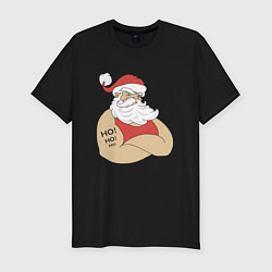 Футболка slim-fit Santa Claus, цвет: черный