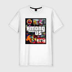 Футболка slim-fit AMONG US GTA, цвет: белый