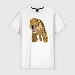 Мужская slim-футболка Саблезубый тигр