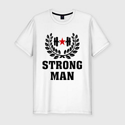 Футболка slim-fit Strong man, цвет: белый