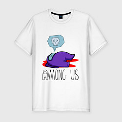 Мужская slim-футболка Among Us ghost