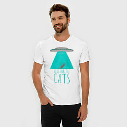 Футболка slim-fit Here for the Cats, цвет: белый — фото 2