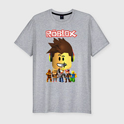 Футболка slim-fit ROBLOX, цвет: меланж