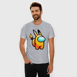 Футболка slim-fit AMONG US - PIKACHU, цвет: меланж — фото 2