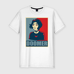 Футболка slim-fit Doomer girl, цвет: белый