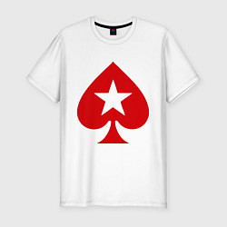 Футболка slim-fit Покер Пики Poker Stars, цвет: белый