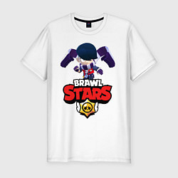 Футболка slim-fit Brawl Stars Эдгар, цвет: белый