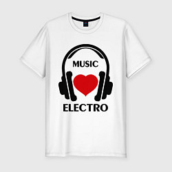 Мужская slim-футболка Electro Music is Love