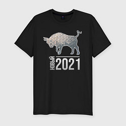 Мужская slim-футболка Новый 2021