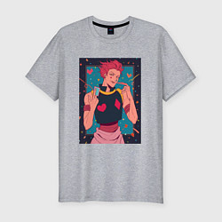 Футболка slim-fit Hisoka Morow Hunter x Hunter, цвет: меланж