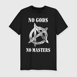 Футболка slim-fit NO GODS NO MASTERS, цвет: черный