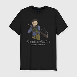 Мужская slim-футболка CS GO Снайпер