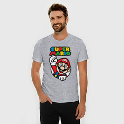 Футболка slim-fit Mario, цвет: меланж — фото 2