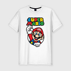 Футболка slim-fit Mario, цвет: белый