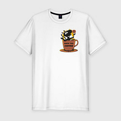 Футболка slim-fit DO IT! DRINK THE COFFEE, цвет: белый