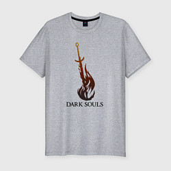 Футболка slim-fit Dark Souls - Bonfire, цвет: меланж