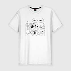 Футболка slim-fit This is Fine, цвет: белый