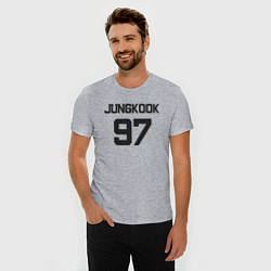 Футболка slim-fit BTS - Jungkook 97, цвет: меланж — фото 2