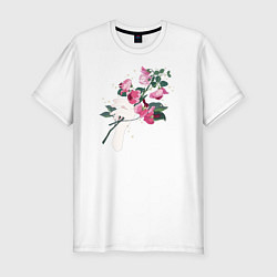 Мужская slim-футболка Flowers