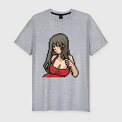 Футболка slim-fit Pixel art anime, цвет: меланж