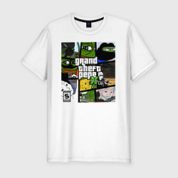 Футболка slim-fit Grand Theft Pepe, цвет: белый