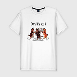Мужская slim-футболка Calling the Devil