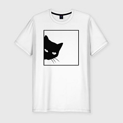 Мужская slim-футболка BLACK CAT ЧЕРНАЯ КОШКА