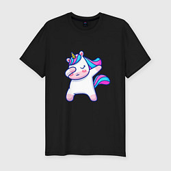 Мужская slim-футболка Cute unicorn