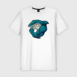 Футболка slim-fit SHARK IS STRONG, цвет: белый