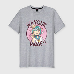 Футболка slim-fit Anime Not Your Waifu, цвет: меланж