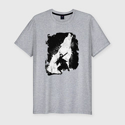 Футболка slim-fit DARK SOULS ТЁМНЫЕ ДУШИ, цвет: меланж