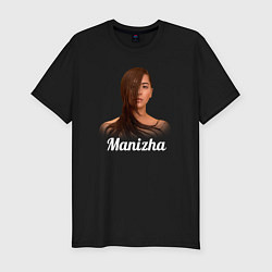 Футболка slim-fit Манижа Manizha, цвет: черный