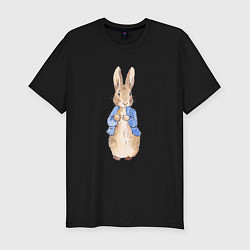 Футболка slim-fit Зайка, цвет: черный