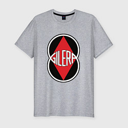 Мужская slim-футболка Gilera Мото Лого Z