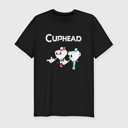Мужская slim-футболка Cuphead