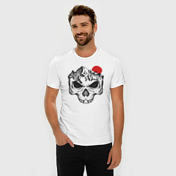 Футболка slim-fit Skull Rider, цвет: белый — фото 2