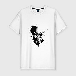 Футболка slim-fit Skull, цвет: белый