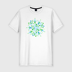 Мужская slim-футболка Молекула