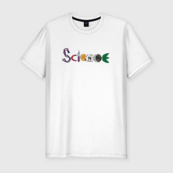 Футболка slim-fit Science, цвет: белый