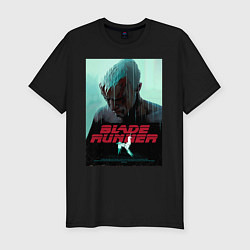 Футболка slim-fit Слезы в дожде Blade Runner, цвет: черный