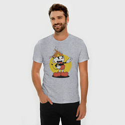 Футболка slim-fit Cuphead, цвет: меланж — фото 2