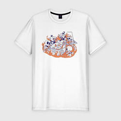 Футболка slim-fit Cuphead, цвет: белый