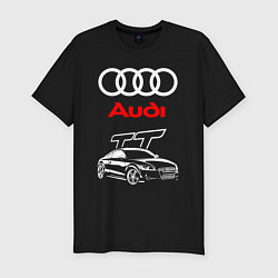 Футболка slim-fit AUDI TT АУДИ ТТ СПОРТ, цвет: черный