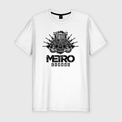 Футболка slim-fit Metro death Призрак сталкер, цвет: белый