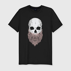 Футболка slim-fit Череп с бородой Bearded Skull, цвет: черный