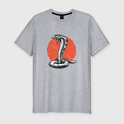 Футболка slim-fit Японская Кобра Japan Cobra, цвет: меланж