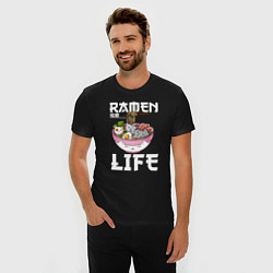 Футболка slim-fit Ramen life, цвет: черный — фото 2