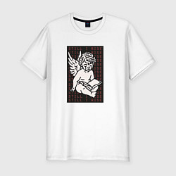 Мужская slim-футболка Плачущий ангел