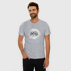 Футболка slim-fit Astro-cat, цвет: меланж — фото 2
