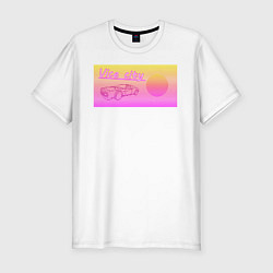 Футболка slim-fit Закатный Vice City, цвет: белый